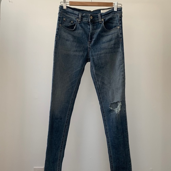 Rag & Bone 10" Skinny Jeans in Ward Wash - Picture 4 of 8